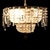 Antique French Brass & Cut Crystal 3-Light Chandelier C1920 For Sale - Image 9 of 9
