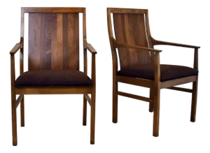 1970's Walnut Armchairs by Lane Furniture