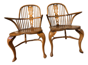 English Windsor High-Back Armchairs