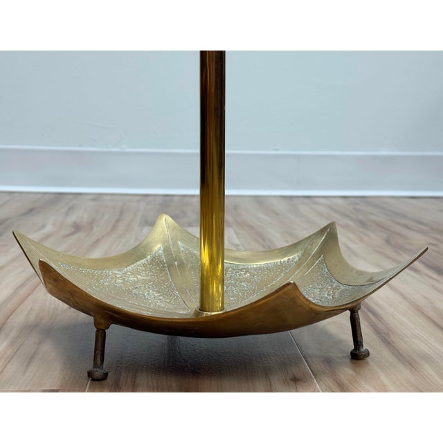 Brass Vintage Brass Umbrella Motif Umbrella Stand For Sale - Image 8 of 8