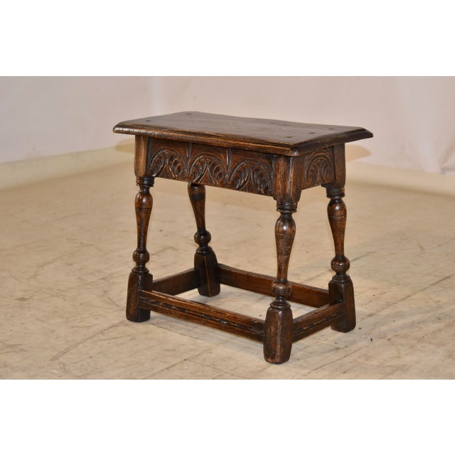 19th Century 19th Century English Oak Joint Stool For Sale - Image 5 of 9
