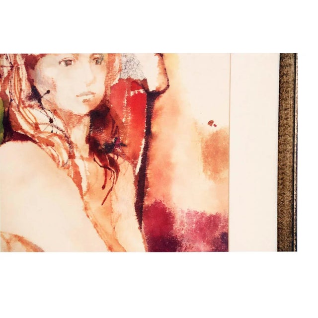 Paint Myra Sides Copus Original Watercolor Painting Portrait of a Girl For Sale - Image 7 of 12