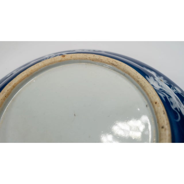 Early 20th Century Chinese Blue and White Pate-Sur-Pate Jardiniere Planter For Sale - Image 15 of 15