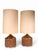 Mid 20th Century Mid 20th Century Danish Modern Cork and Chrome Table Lamps With Original Shades - Pair For Sale - Image 5 of 14