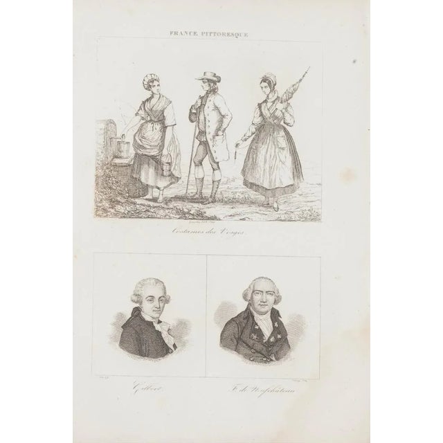 Costumes and Portraits is an original lithograph artwork realized by an anonymous engraver of the 19th cCentury. Printed...