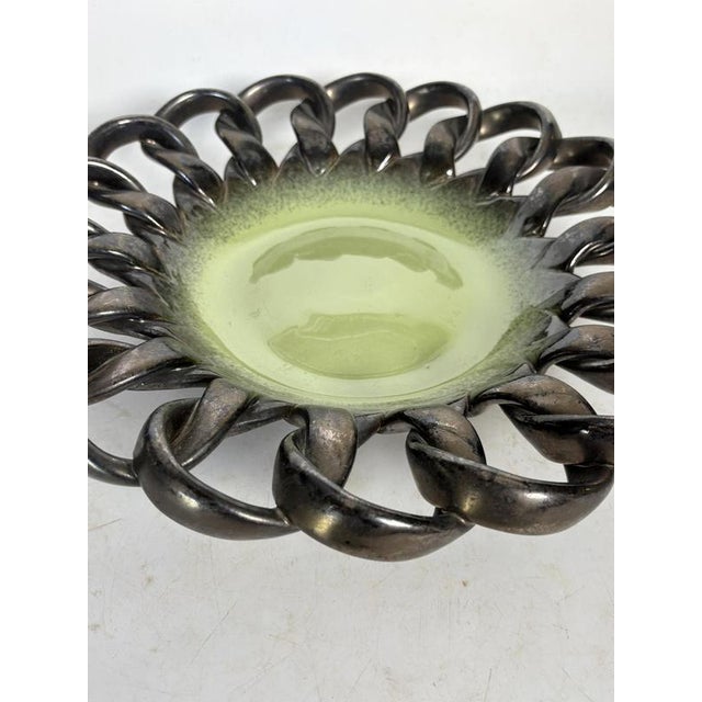 Ceramic French Black and Yellow Ceramic Trinket Tray, 1960 For Sale - Image 7 of 12