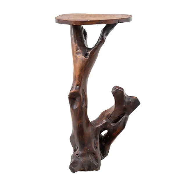 Olive Wood Stand, 1970s For Sale