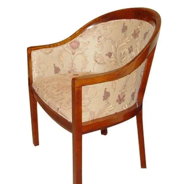 Wood Ward Bennett For Brickel Fabric Upholstered Arm Chair For Sale - Image 7 of 7