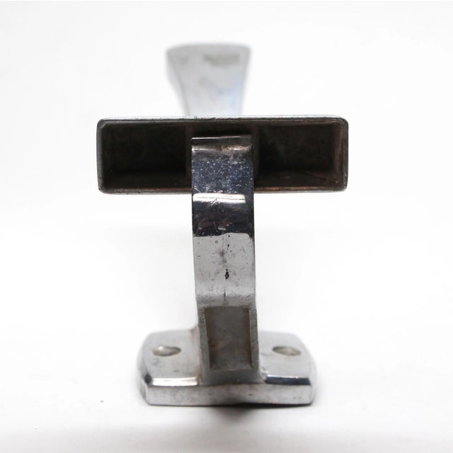Mid 20th Century European Double Arm French Chrome Over Aluminum Wall Hook For Sale - Image 4 of 4