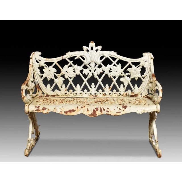 Victorian Cast Iron Seat For Sale - Image 4 of 8
