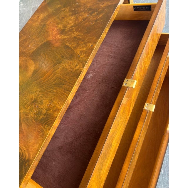 Mid Century Tomlinson Burl & Brass Sideboard For Sale - Image 13 of 13