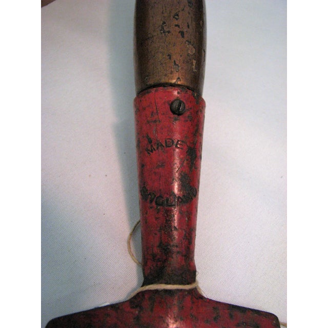 Antique Wooden Handled Garden Fork Made in England For Sale - Image 4 of 9