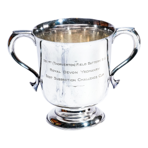 English Antique Silverplate Trophy Cup Military Militaria