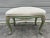 French Italian Louis XV Style Painted and Gilt Bench For Sale - Image 3 of 10