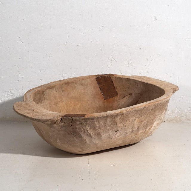 Large Antique Wood Bowl, 1900 For Sale - Image 9 of 10
