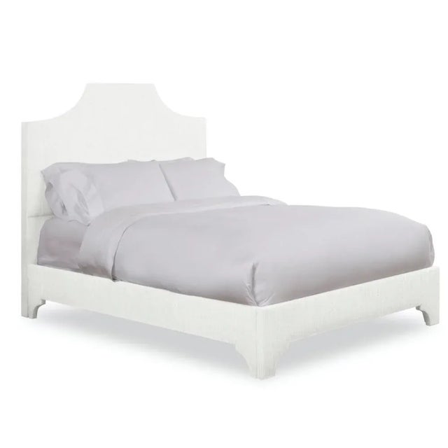 Modern Kit King Headboard, Ivory Linen For Sale - Image 3 of 5