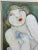 This painting depicts the nude portrait of a robust woman with bright red lips. She is comfortable with herself and in her...