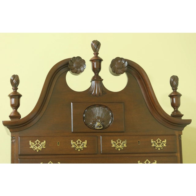 Approx: 50 Years Old Solid Mahogany Ball & Claw Feet Dovetailed Drawer Construction High Quality Construction Pediment Top...