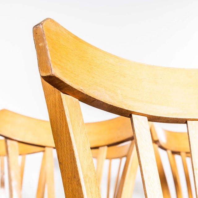 1950s Farmhouse French Blonde Dining Chairs, 1950s, Set of 12 For Sale - Image 5 of 9