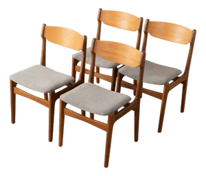 Vintage Dining Room Chairs, 1960s, Set of 4