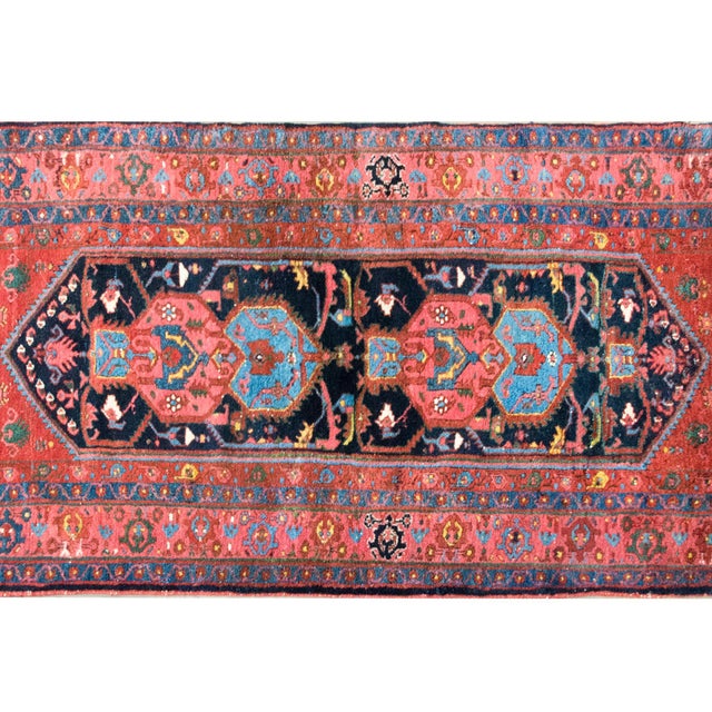 Textile Early 20th Century Persian Hamadan Rug For Sale - Image 7 of 16