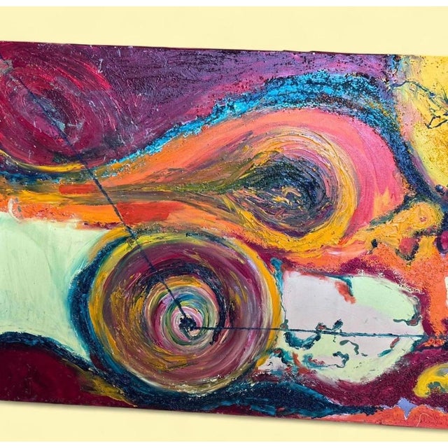 Abstract Abstract Painting With Vibrant Colors and Bold Brushstrokes For Sale - Image 3 of 5