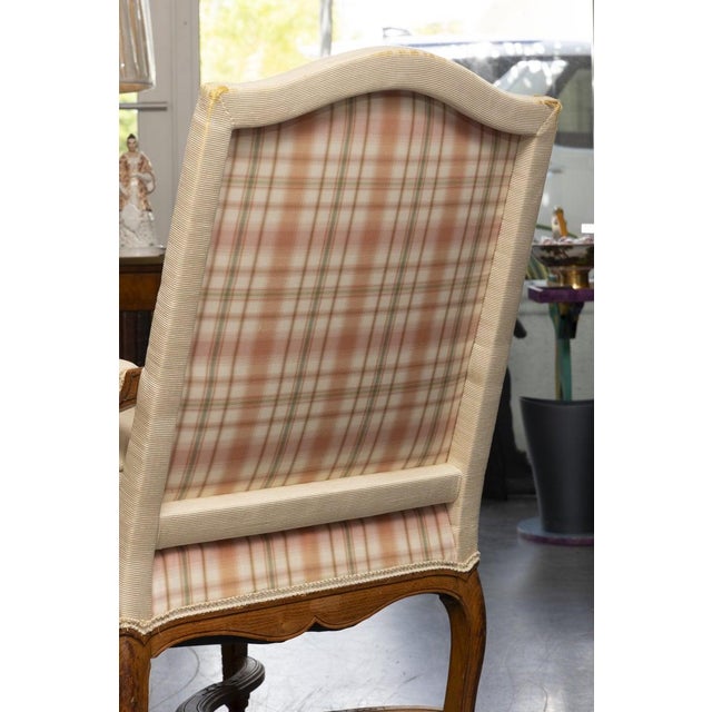 French Early 20th Century One of an Identical Pair of French Louis XV Style Walnut Armchairs For Sale - Image 3 of 10