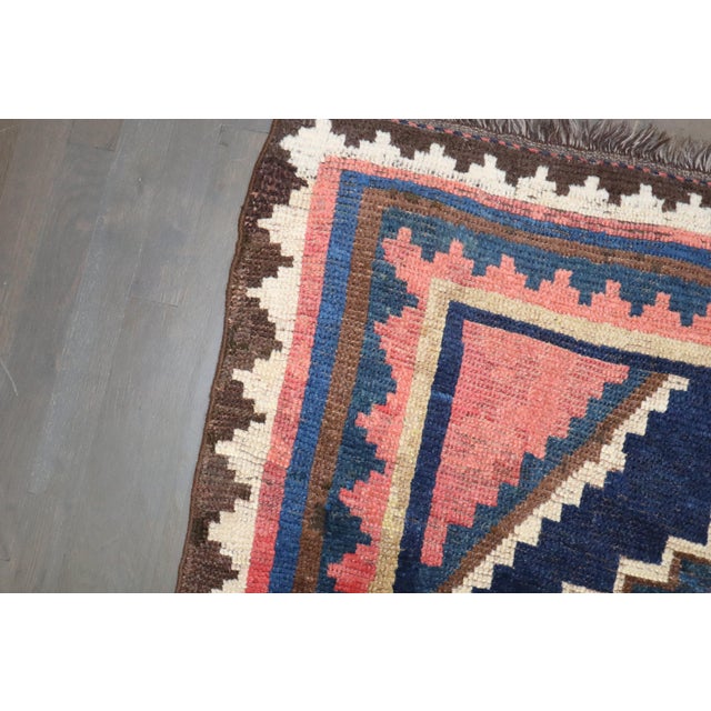 Antique Geometric Persian Gabbeh Rug, 4'8'' X 7'4'' For Sale - Image 10 of 11