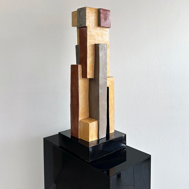 1976 Helen Simon "Lights and Shadows" Sculpture on Lucite Base For Sale - Image 12 of 18