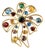 Vintage Gold Fill Rhinestone Brooch For Sale