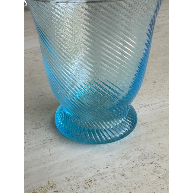 2020s Blue Pheasant "Pierre" Turquoise Tumbler Glass Hand Blown For Sale - Image 5 of 6