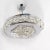 1970s Kinkeldey German Mid-Century Modern Chrome & Crystal Flush Mount Ceiling Light Fixture For Sale - Image 12 of 13