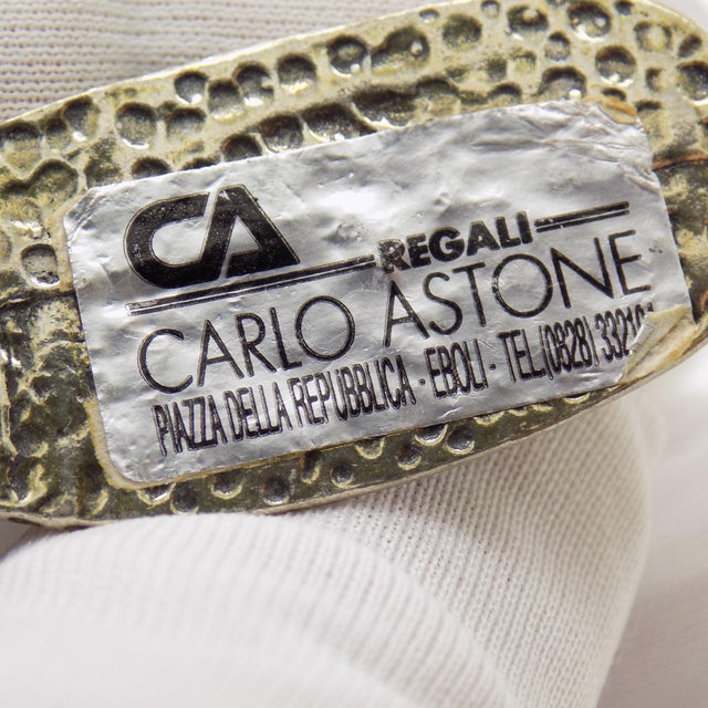 Metal Vintage Italian Handmade Genuine Silver Drunken Man on the Street Figurine Miniature For Sale - Image 7 of 10