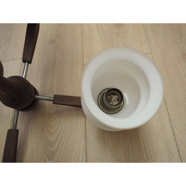 Metal Vintage Danish Wooden Chandelier, 1970s For Sale - Image 7 of 11