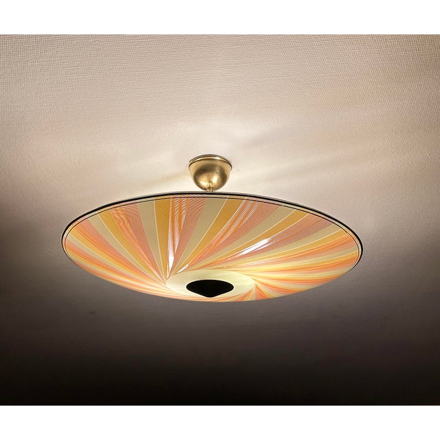 Large Mid-Century Modern Glass Pendant Light, 1970s For Sale - Image 13 of 18