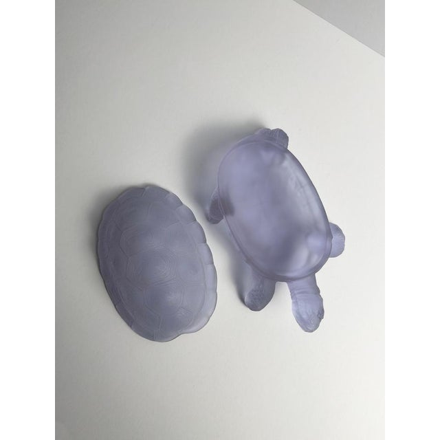 Glass Turtle by Curt Schlevogt Neodymium, 1960s For Sale - Image 3 of 10
