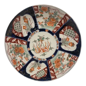 Imari Japanese Charger Porcelain Plate, 19th Century