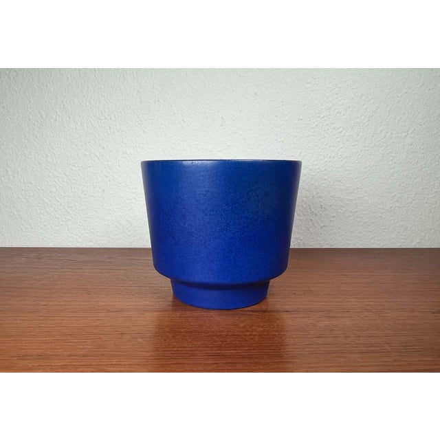 Mid-Century Modern Bright Blue Planter from Marei Majolikafabrik, 1960s For Sale - Image 6 of 16
