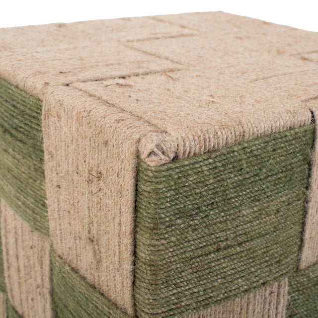 Kenneth Ludwig Chicago Escobedo Square Jute Side Table For Sale - Image 4 of 10