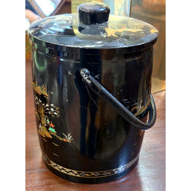 Mid 20th Century Early English Ice Caddy in an Asian Chinoiserie Design, Signed For Sale - Image 5 of 8