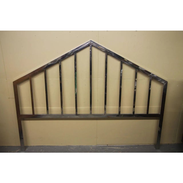 1970s 1970s King Size Chrome Headboard Attributed to Milo Baughman For Sale - Image 5 of 5