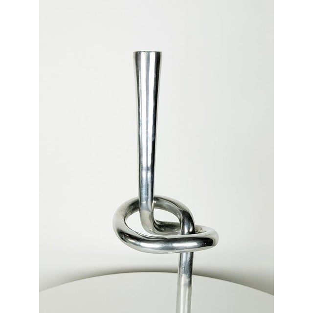 Large Italian Aluminum Brutalist Candlestick, 1970s For Sale - Image 6 of 12