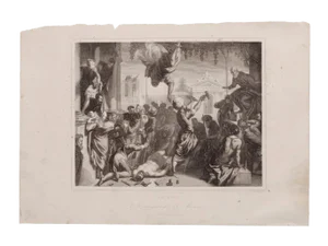 after Tintoretto - Venice - Original Etching on Paper - 1870