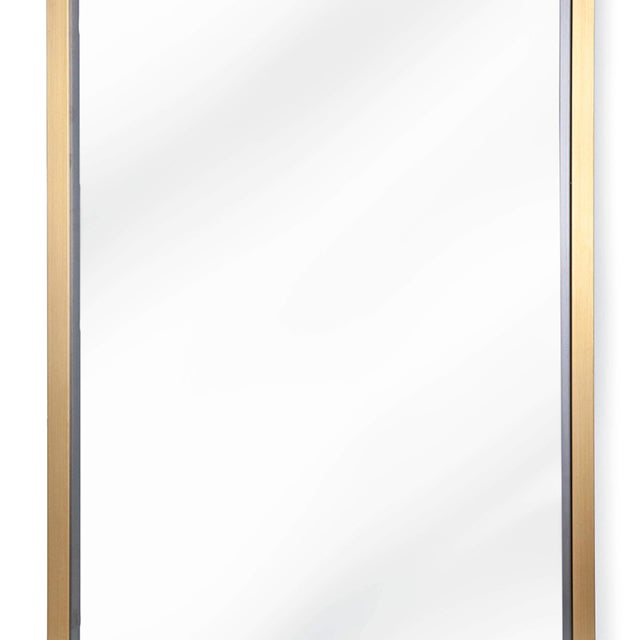 Regina Andrew Rectangle Mirror in Natural Brass For Sale - Image 4 of 5
