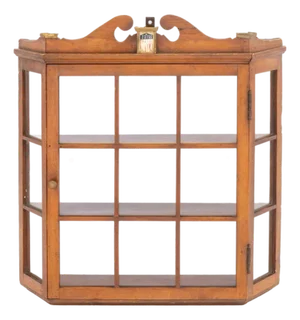 American Federal Style Pine Display Cabinet