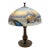 Early 20th Century Pittsburgh Reverse-Painted Winter Landscape Table Lamp – 17" Shade For Sale