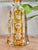 Early 20th Century Vintage Art Deco Amber Cut Floral Etched Crystal Decanter Set With 6 Glasses - 7 pcs For Sale - Image 5 of 12