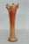 Glass Fenton Fine Rib Style Marigold Carnival Glass Swung Vase For Sale - Image 7 of 7