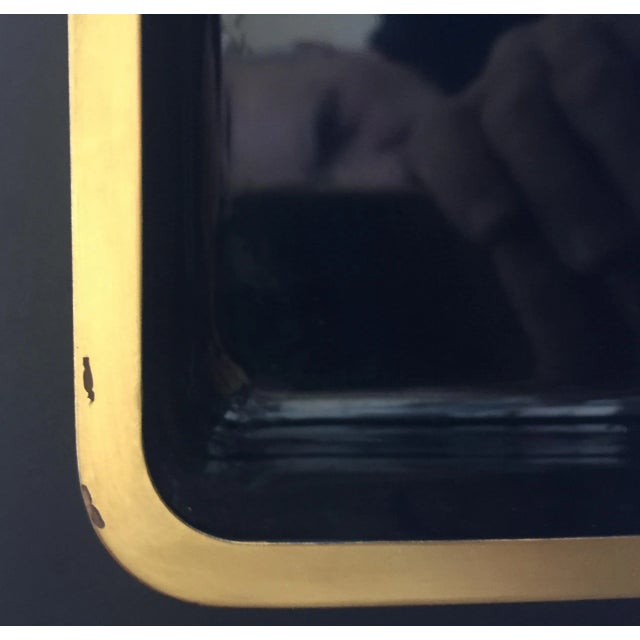 Wood 1970s Large Lacquered Black and Gold Japanese Trays - a Pair For Sale - Image 7 of 11
