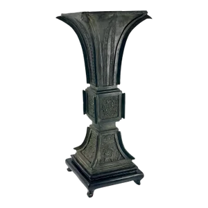 18th Century Bronze Vessel Gu-Form, Qing Dynasty